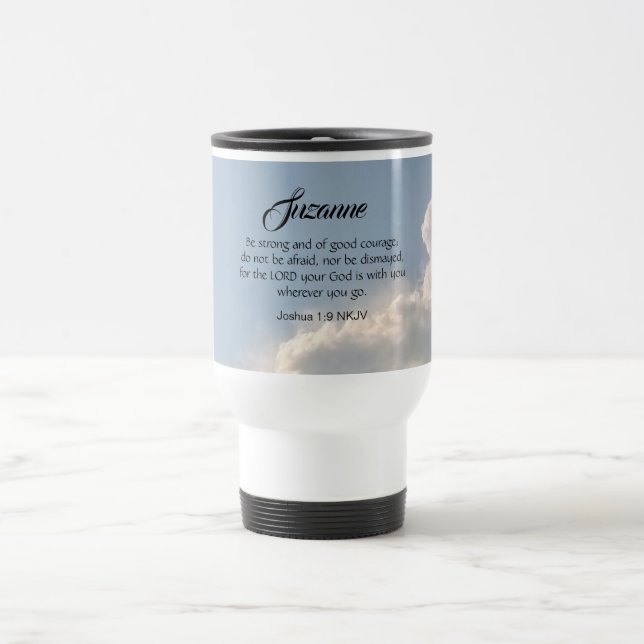 Mug De Voyage Beau Ciel Bleu N'ayez pas peur Bible Verse (Centre)