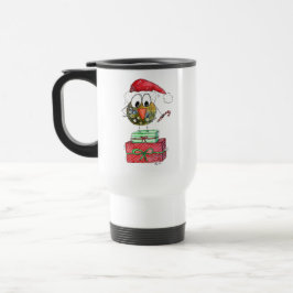 Mug De Voyage Beau Oiseau de Noël Whimsical