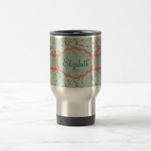 Mug De Voyage Beau ressort vintage chic floral et flamant
