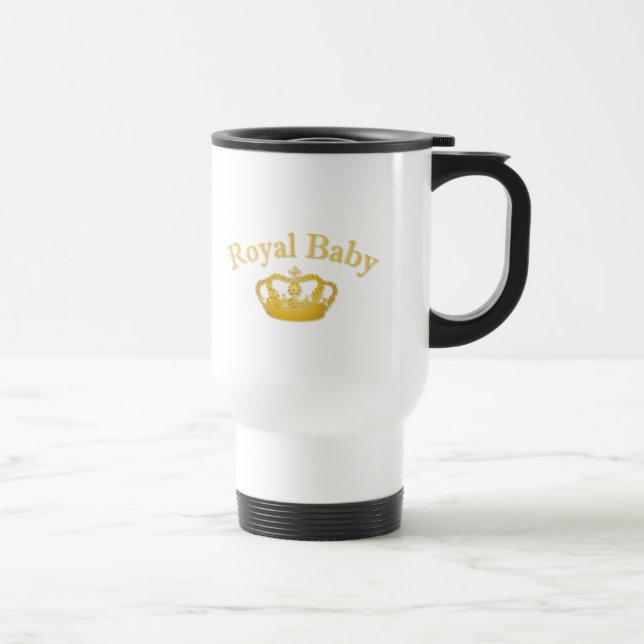 Mug De Voyage Bébé royal avec couronne dorée (Droite)