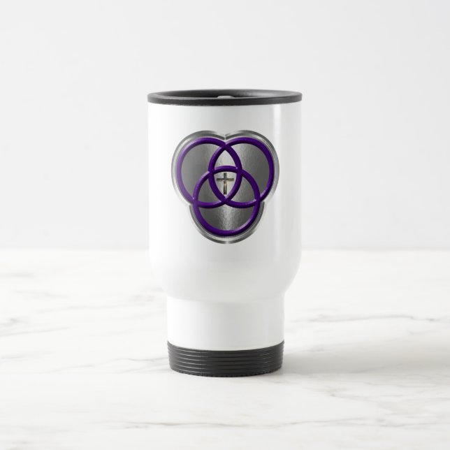 Mug De Voyage Belle bague de la Trinité chrétienne avec croix (Centre)