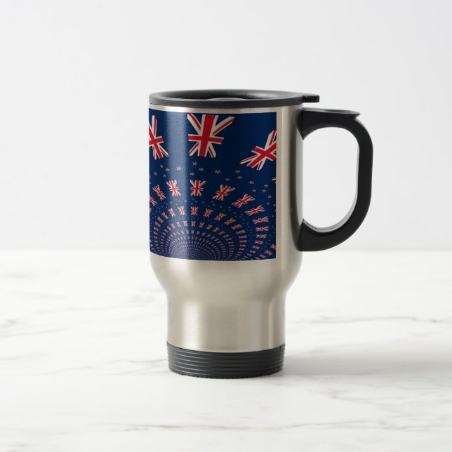 Mug De Voyage Belle Nouvelle-Zélande Drapeau Art Design (Droit)