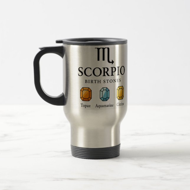 Mug De Voyage Belle Opale pour Octobre Anniversaires (Gauche)