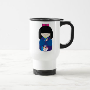 Mug De Voyage Belle poupée japonaise chinoise orientale