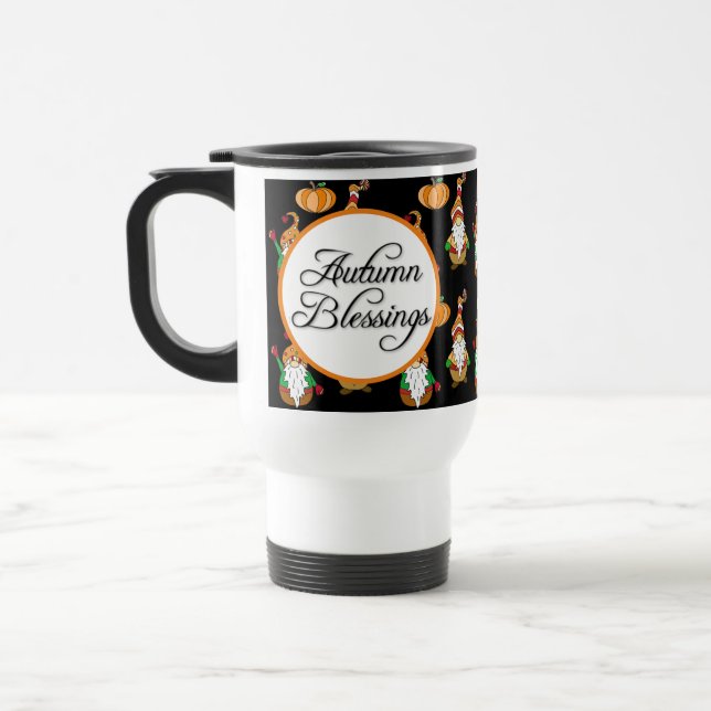 Mug De Voyage Bénédiction Automne Chute Gnomes Thématiques (Gauche)