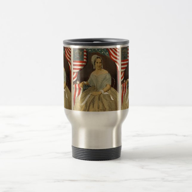 Mug De Voyage Betsy Ross Premier drapeau américain Portrait Vint (Centre)