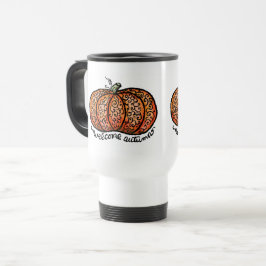Mug De Voyage Bienvenue citrouille de filigrane d'automne