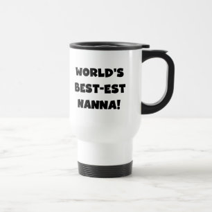 Mug De Voyage Black Text Meilleurs T-shirts et cadeaux Nanna