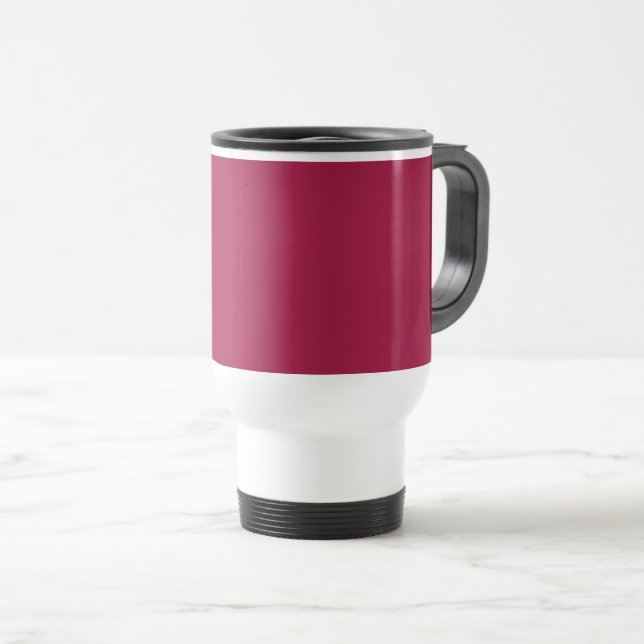 Mug De Voyage Blanc Créez votre propre - Rouge cerisier (Devant droit)