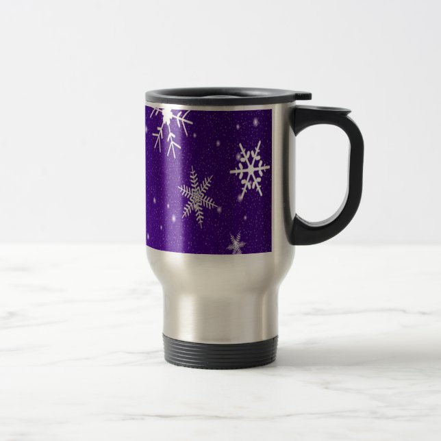 Mug De Voyage Blanche-Neige, Blue Purple Background (Droit)