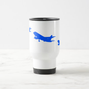 Mug De Voyage Bleu Avion Voyage Mug