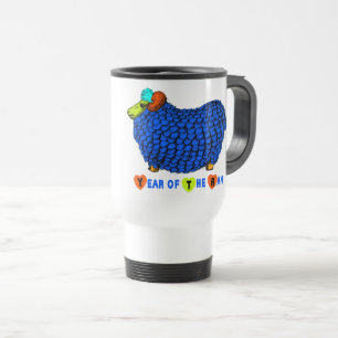 Mug De Voyage Bleu bélier chinois Année Zodiac Voyage Musique