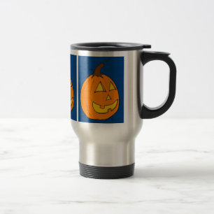 Mug de voyage bleu Jack o' Lantern