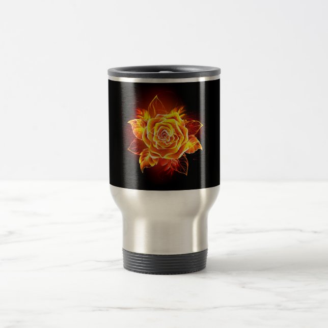 Mug De Voyage Blooming Fire Rose (Centre)
