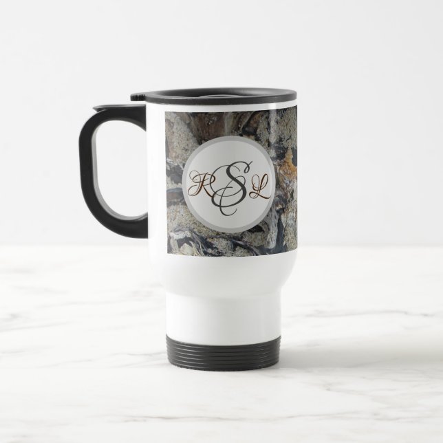 Mug De Voyage Bois de Conduite photo Fancy Nature initiale (Gauche)