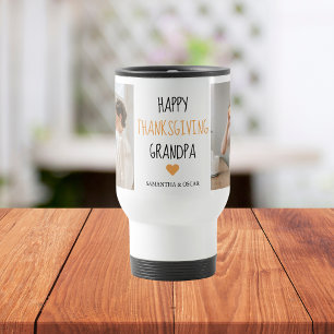 Mug De Voyage Bon thanksgiving photo Collage moderne grand-père