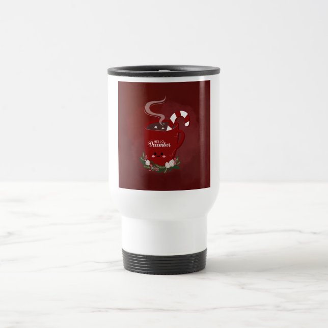 Mug De Voyage Bonjour Décembre Joyeux Noël Bonne année (Centre)