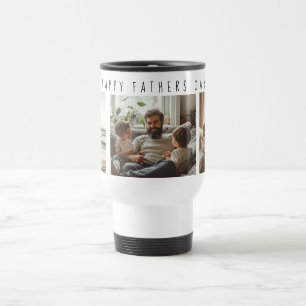 Mug De Voyage Bonne Fête des pères 3 photos personnalisées