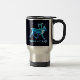 Mug De Voyage Bonnes Fêtes - Caribou bleu (rennes)