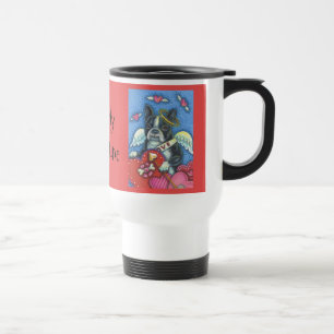 Mug De Voyage Boston Terrier Cupid CHIEN VALENTINE VOYAGE MUG