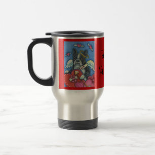 Mug De Voyage Boston Terrier Cupid CHIEN VALENTINE VOYAGE MUG Ro