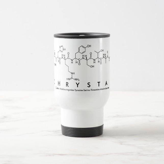 Mug De Voyage Bouge de nom du peptide chrystal (Centre)