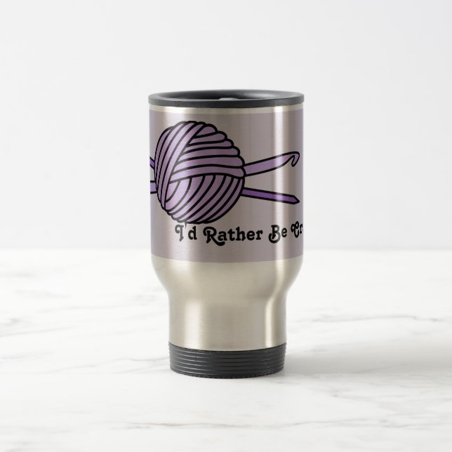 Mug De Voyage Boule pourpre de fil (Knit et crochet) (Centre)