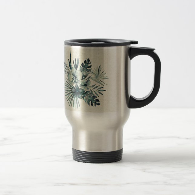 Mug De Voyage Bouquet feuille tropical (Droit)