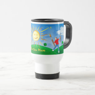 Mug De Voyage Boy Painting Skies