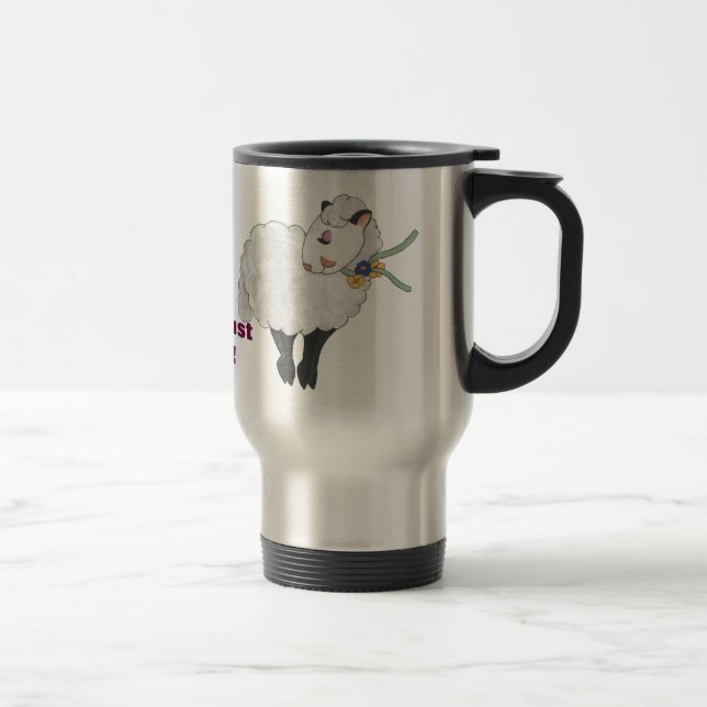 Mug De Voyage Brebis non grosse, brebis pelucheuse ! (Droit)