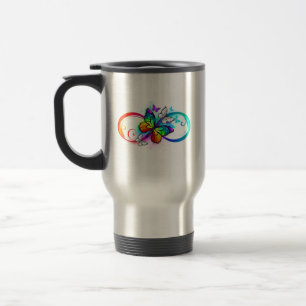 Mug De Voyage Bright infinity with rainbow butterfly