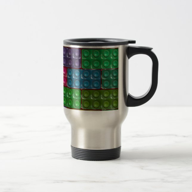 Mug De Voyage Briques du constructeur - Arc-en-ciel (Droit)