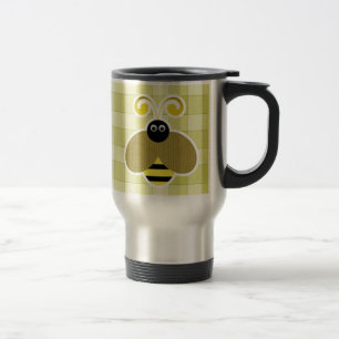 Mug De Voyage Bumble Bee Yellow Checks