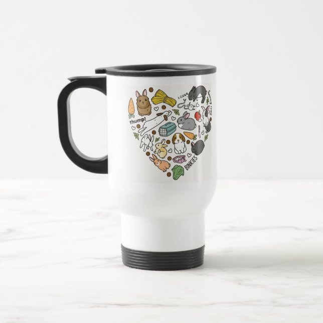 Mug De Voyage Bunny Bunny Bunnies Cute Reuble friendly Bunny Lov (Gauche)