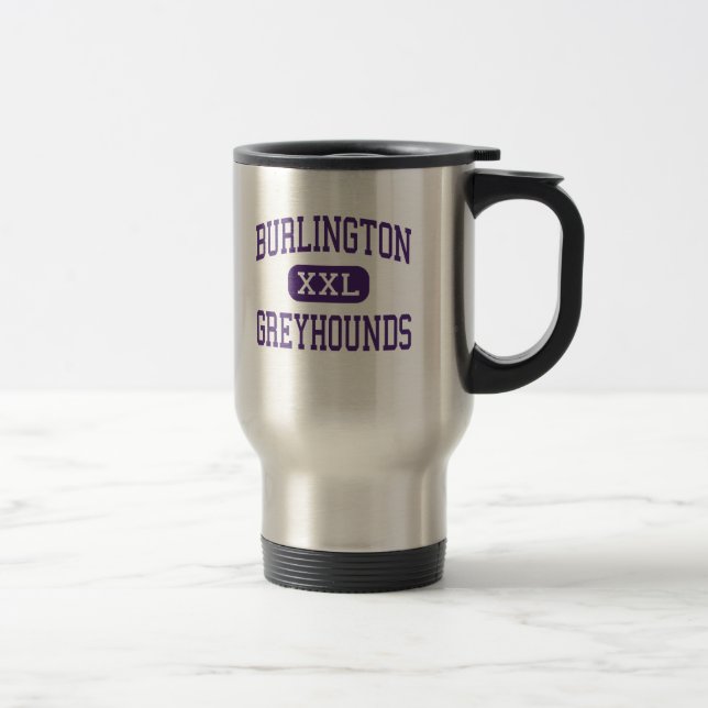 Mug De Voyage Burlington - lévriers - haut - Burlington Iowa (Droit)