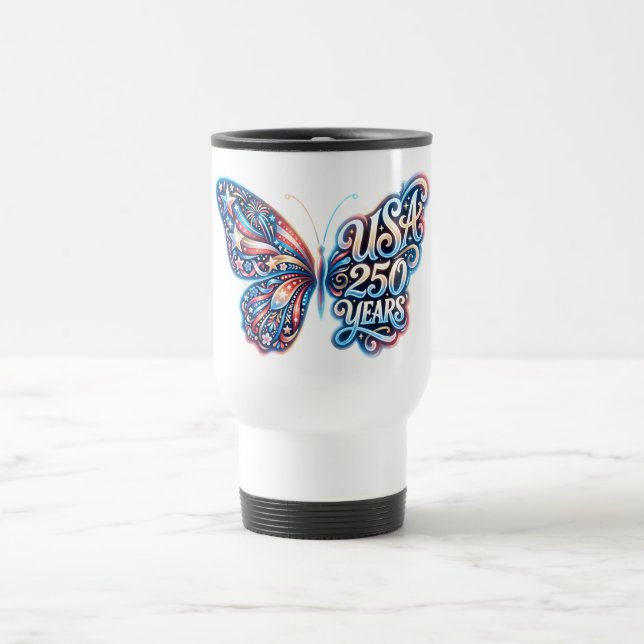 Mug De Voyage Butterfly for the USA 250th anniversary (Centre)