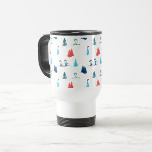Mug De Voyage cacahuètes Ski d'hiver Motif des pistes