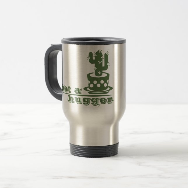 Mug De Voyage Cactus Pas un gros cactus drôle dire (Devant gauche)