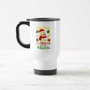 Mug De Voyage Cadeau de Commuter Noël Bonhomme de Neige Magique 