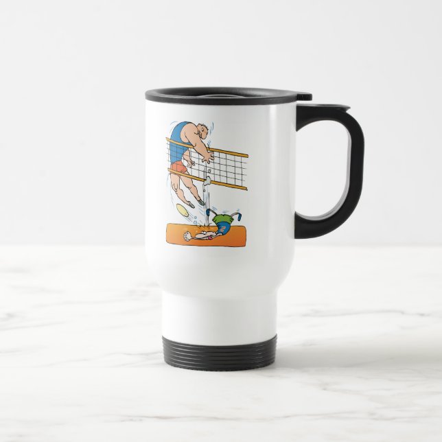 Mug De Voyage Cadeau drôle de volleyball (Droite)