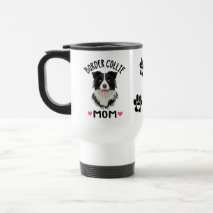 Mug De Voyage Cadeau pour maman de Border Collie noir et blanc
