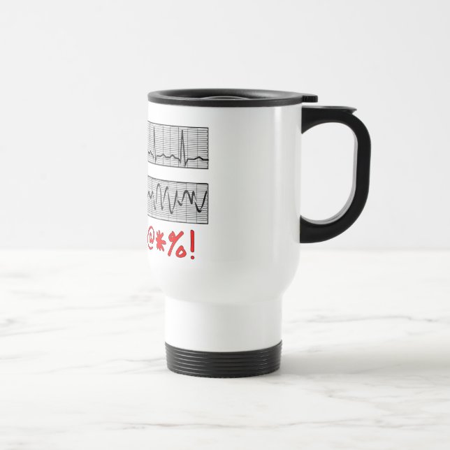 Mug De Voyage Cadeaux cardiaques drôles de bande de rythme (Droite)