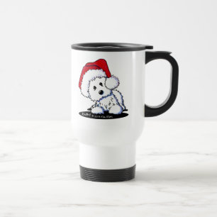 Mug De Voyage Cadeaux de chien Westie KiniArt Santa