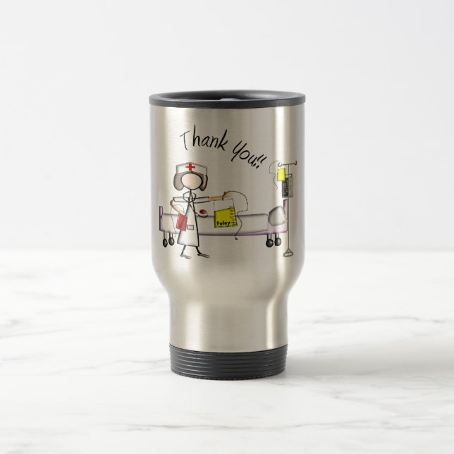 Mug De Voyage Cadeaux de "Merci" d'infirmière (Centre)