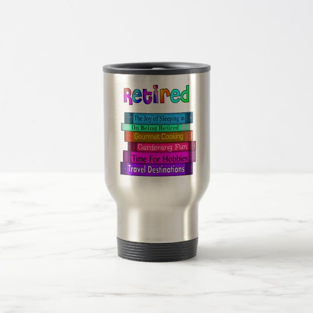 Mug De Voyage Cadeaux de retraite empilement unique de livres Co (Centre)