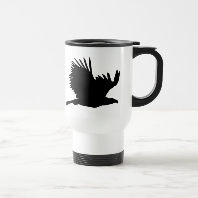 Mug De Voyage Cadeaux de silhouette d'aigle (Droite)