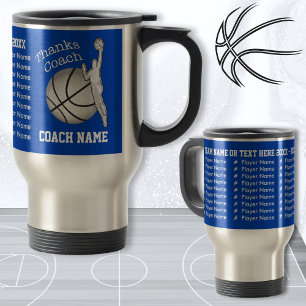Mug De Voyage Cadeaux d'entraîneur de football des noms du