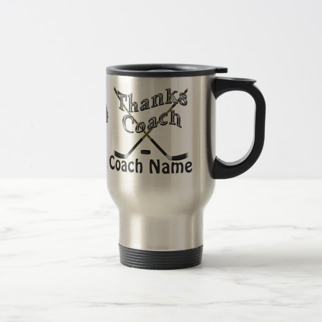 Mug De Voyage Cadeaux d'entraîneurs de hockey personnalisés avec (Droit)