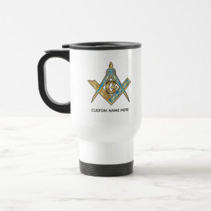 Mug De Voyage Cadeaux Freemason uniques   Compass maçonnique or