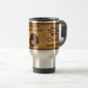 Mug De Voyage Cadeaux personnalisés d'entraîneur de baseball rus